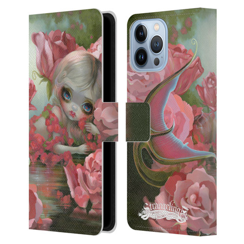 Strangeling Mermaid Roses Leather Book Wallet Case Cover For Apple iPhone 13 Pro Max