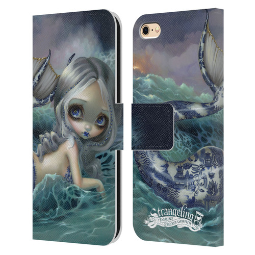 Strangeling Mermaid Blue Willow Tail Leather Book Wallet Case Cover For Apple iPhone 6 / iPhone 6s