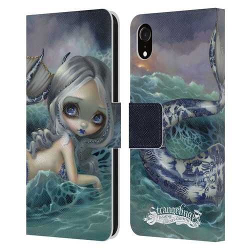 Strangeling Mermaid Blue Willow Tail Leather Book Wallet Case Cover For Apple iPhone XR