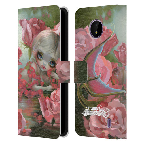 Strangeling Mermaid Roses Leather Book Wallet Case Cover For Nokia C10 / C20