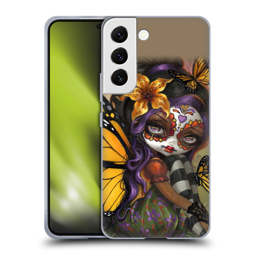 Strangeling Fairy Art Day of Dead Butterfly Soft Gel Case for Samsung Galaxy S22 5G