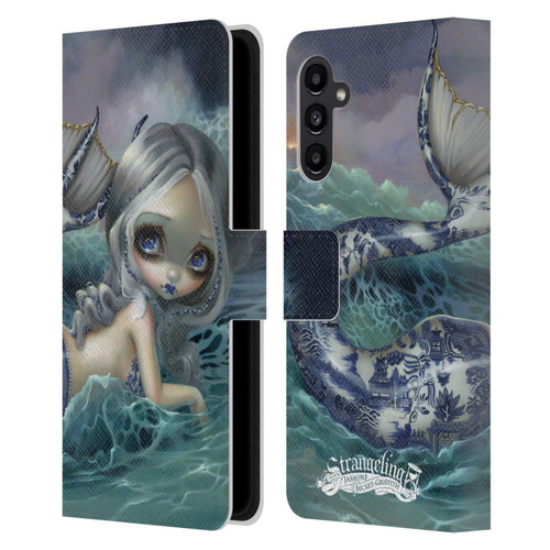Strangeling Mermaid Blue Willow Tail Leather Book Wallet Case Cover For Samsung Galaxy A13 5G (2021)