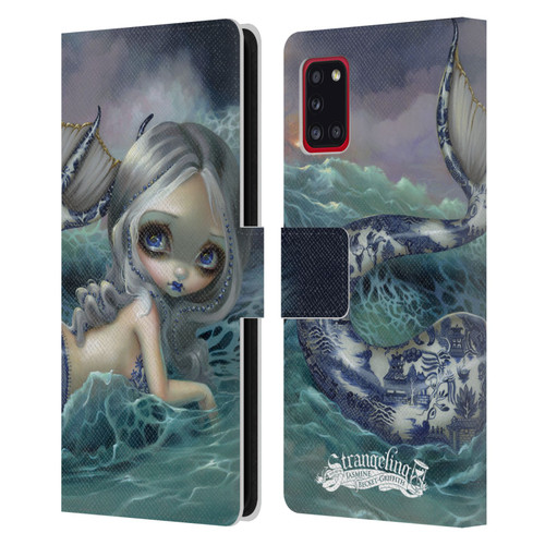 Strangeling Mermaid Blue Willow Tail Leather Book Wallet Case Cover For Samsung Galaxy A31 (2020)