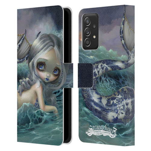 Strangeling Mermaid Blue Willow Tail Leather Book Wallet Case Cover For Samsung Galaxy A52 / A52s / 5G (2021)