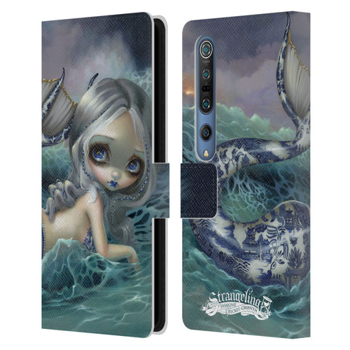 Strangeling Mermaid Blue Willow Tail Leather Book Wallet Case Cover For Xiaomi Mi 10 5G / Mi 10 Pro 5G