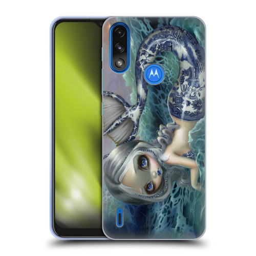 Strangeling Mermaid Blue Willow Tail Soft Gel Case for Motorola Moto E7 Power / Moto E7i Power