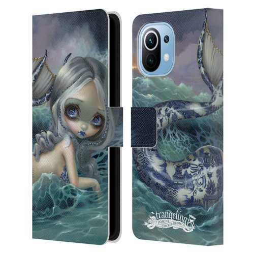 Strangeling Mermaid Blue Willow Tail Leather Book Wallet Case Cover For Xiaomi Mi 11