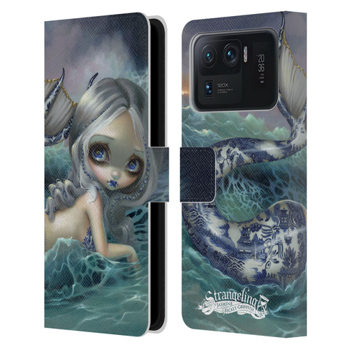 Strangeling Mermaid Blue Willow Tail Leather Book Wallet Case Cover For Xiaomi Mi 11 Ultra