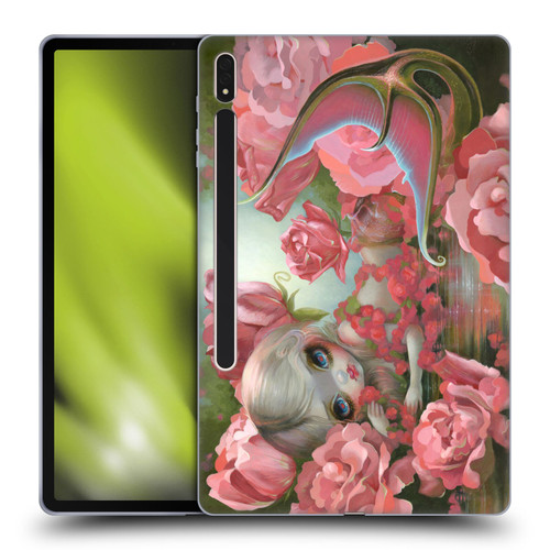 Strangeling Mermaid Roses Soft Gel Case for Samsung Galaxy Tab S8 Plus