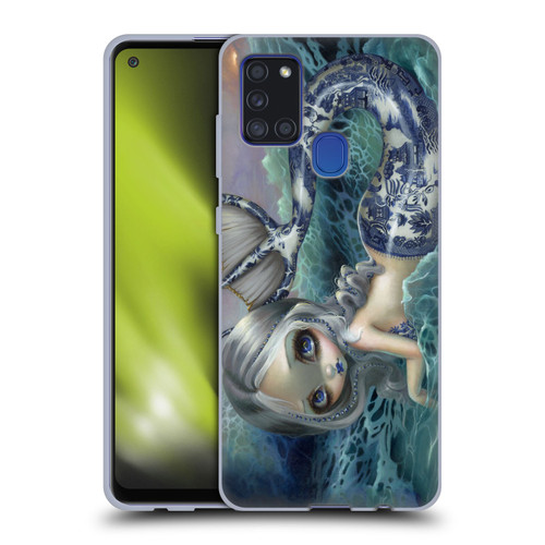 Strangeling Mermaid Blue Willow Tail Soft Gel Case for Samsung Galaxy A21s (2020)