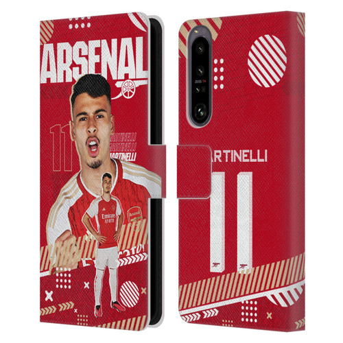 Arsenal FC 2023/24 First Team Gabriel Leather Book Wallet Case Cover For Sony Xperia 1 IV