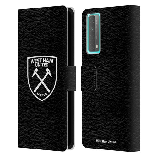 West Ham United FC Crest White Logo Leather Book Wallet Case Cover For Huawei P Smart (2021)