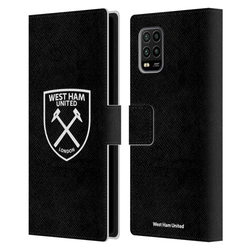 West Ham United FC Crest White Logo Leather Book Wallet Case Cover For Xiaomi Mi 10 Lite 5G
