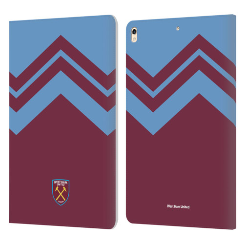 West Ham United FC Crest Graphics Arrowhead Lines Leather Book Wallet Case Cover For Apple iPad Pro 10.5 (2017)