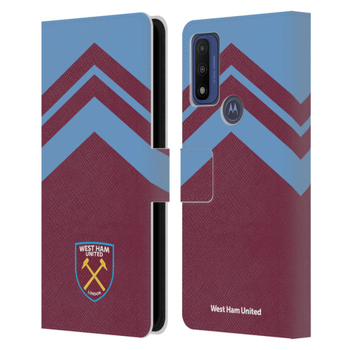 West Ham United FC Crest Graphics Arrowhead Lines Leather Book Wallet Case Cover For Motorola G Pure