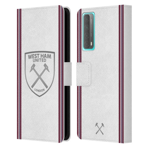 West Ham United FC 2023/24 Crest Kit Away Leather Book Wallet Case Cover For Huawei P Smart (2021)