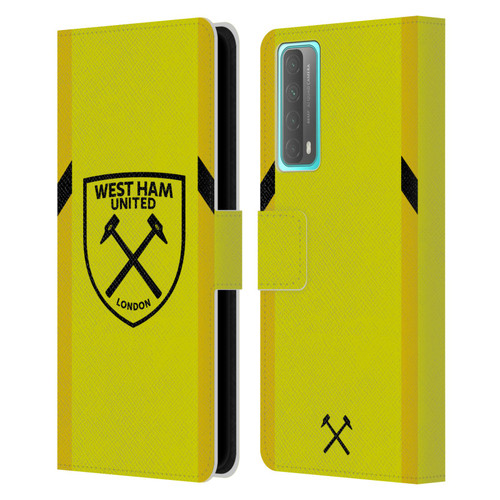 West Ham United FC 2023/24 Crest Kit Away Goalkeeper Leather Book Wallet Case Cover For Huawei P Smart (2021)