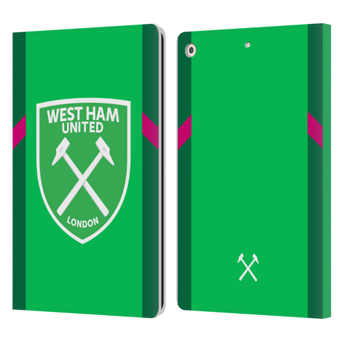 West Ham United FC 2023/24 Crest Kit Home Goalkeeper Leather Book Wallet Case Cover For Apple iPad 10.2 2019/2020/2021