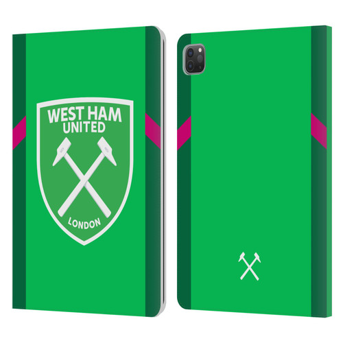 West Ham United FC 2023/24 Crest Kit Home Goalkeeper Leather Book Wallet Case Cover For Apple iPad Pro 11 2020 / 2021 / 2022