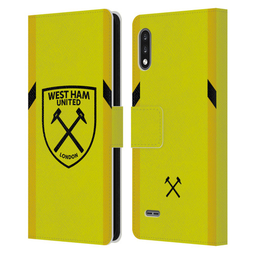 West Ham United FC 2023/24 Crest Kit Away Goalkeeper Leather Book Wallet Case Cover For LG K22