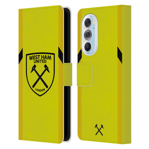 West Ham United FC 2023/24 Crest Kit Away Goalkeeper Leather Book Wallet Case Cover For Motorola Edge X30