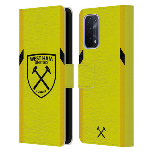 West Ham United FC 2023/24 Crest Kit Away Goalkeeper Leather Book Wallet Case Cover For OPPO A54 5G