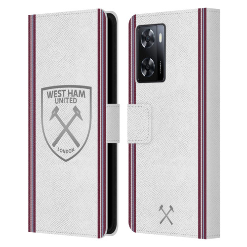 West Ham United FC 2023/24 Crest Kit Away Leather Book Wallet Case Cover For OPPO A57s