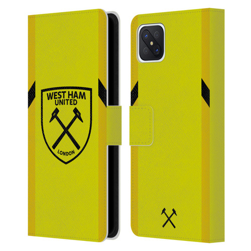 West Ham United FC 2023/24 Crest Kit Away Goalkeeper Leather Book Wallet Case Cover For OPPO Reno4 Z 5G