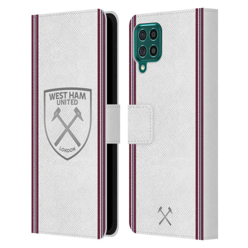 West Ham United FC 2023/24 Crest Kit Away Leather Book Wallet Case Cover For Samsung Galaxy F62 (2021)