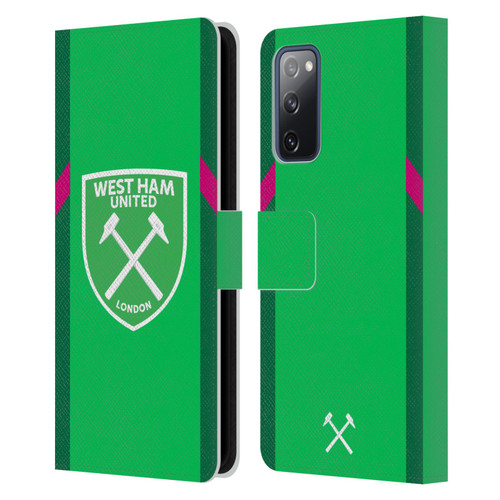 West Ham United FC 2023/24 Crest Kit Home Goalkeeper Leather Book Wallet Case Cover For Samsung Galaxy S20 FE / 5G