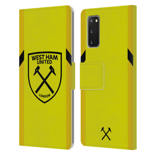 West Ham United FC 2023/24 Crest Kit Away Goalkeeper Leather Book Wallet Case Cover For Samsung Galaxy S20 / S20 5G