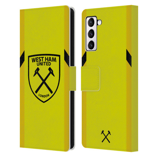 West Ham United FC 2023/24 Crest Kit Away Goalkeeper Leather Book Wallet Case Cover For Samsung Galaxy S21+ 5G