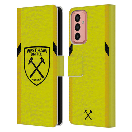 West Ham United FC 2023/24 Crest Kit Away Goalkeeper Leather Book Wallet Case Cover For Samsung Galaxy M13 (2022)