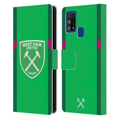 West Ham United FC 2023/24 Crest Kit Home Goalkeeper Leather Book Wallet Case Cover For Samsung Galaxy M31 (2020)