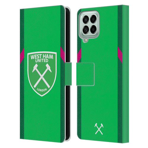 West Ham United FC 2023/24 Crest Kit Home Goalkeeper Leather Book Wallet Case Cover For Samsung Galaxy M33 (2022)