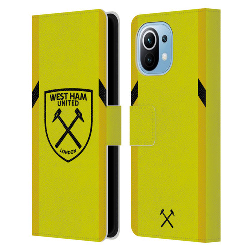 West Ham United FC 2023/24 Crest Kit Away Goalkeeper Leather Book Wallet Case Cover For Xiaomi Mi 11