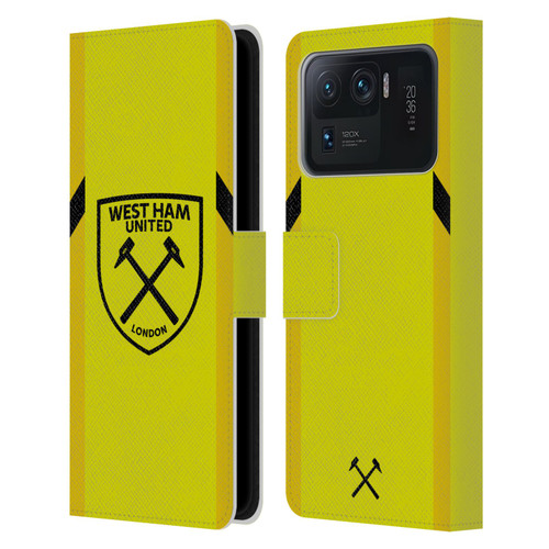 West Ham United FC 2023/24 Crest Kit Away Goalkeeper Leather Book Wallet Case Cover For Xiaomi Mi 11 Ultra