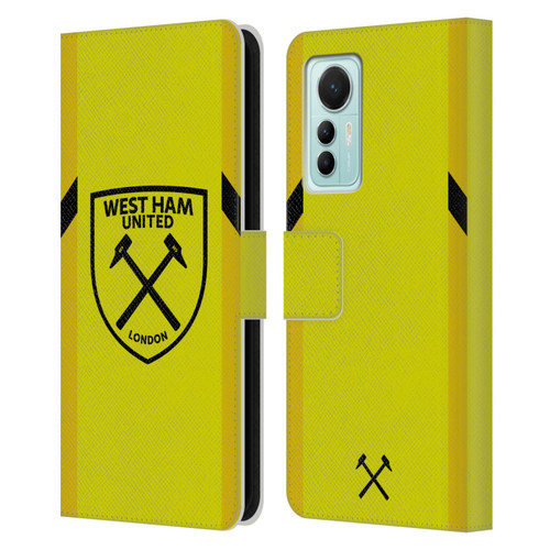 West Ham United FC 2023/24 Crest Kit Away Goalkeeper Leather Book Wallet Case Cover For Xiaomi 12 Lite