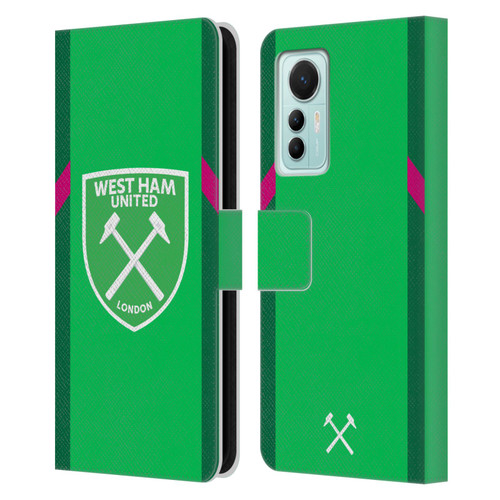 West Ham United FC 2023/24 Crest Kit Home Goalkeeper Leather Book Wallet Case Cover For Xiaomi 12 Lite