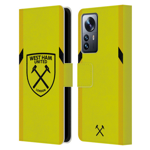 West Ham United FC 2023/24 Crest Kit Away Goalkeeper Leather Book Wallet Case Cover For Xiaomi 12 Pro