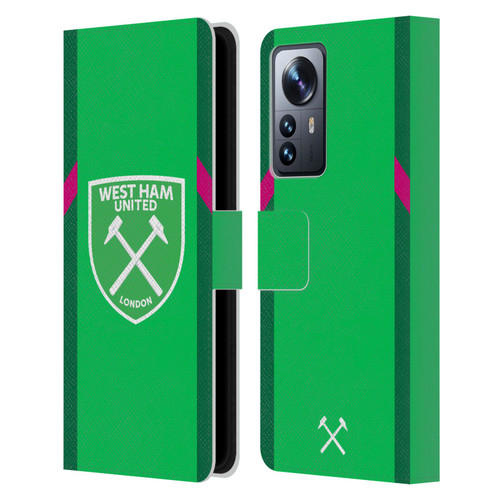 West Ham United FC 2023/24 Crest Kit Home Goalkeeper Leather Book Wallet Case Cover For Xiaomi 12 Pro