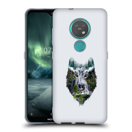 Riza Peker Animal Abstract Wolf Nature Soft Gel Case for Nokia 6.2 / 7.2