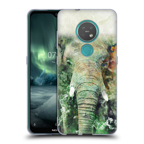 Riza Peker Animals Elephant Soft Gel Case for Nokia 6.2 / 7.2