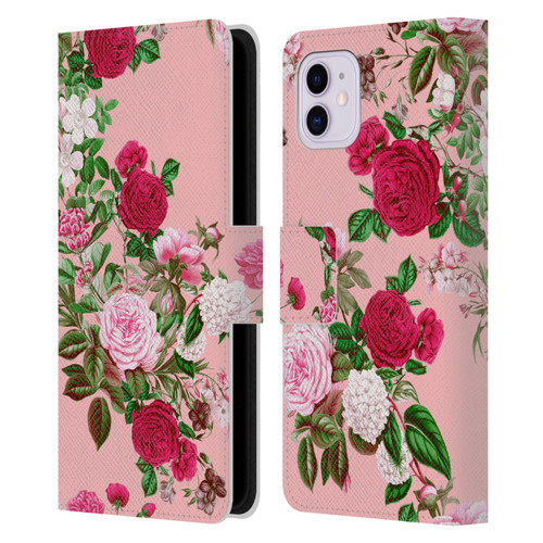 Riza Peker Florals Romance Leather Book Wallet Case Cover For Apple iPhone 11