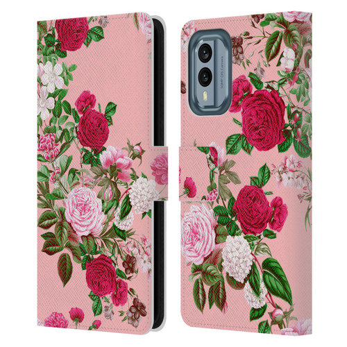 Riza Peker Florals Romance Leather Book Wallet Case Cover For Nokia X30