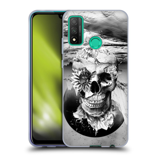 Riza Peker Skulls 6 Black And White 2 Soft Gel Case for Huawei P Smart (2020)