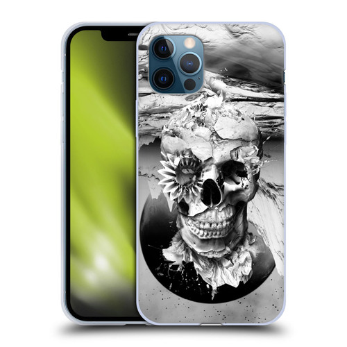Riza Peker Skulls 6 Black And White 2 Soft Gel Case for Apple iPhone 12 / iPhone 12 Pro