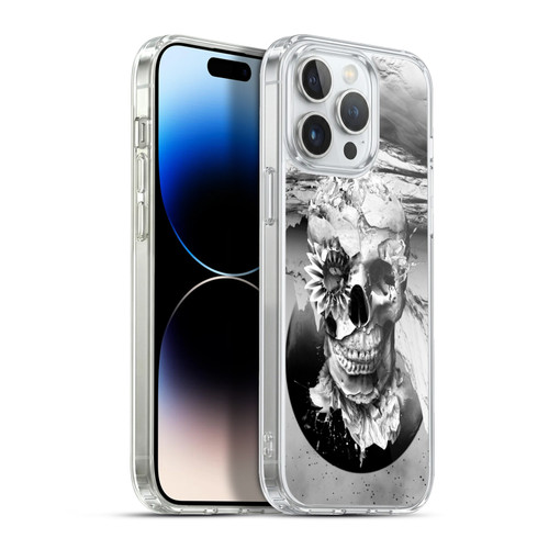 Riza Peker Skulls 6 Black And White 2 Soft Gel Case for Apple iPhone 13 Pro Max & MagSafe