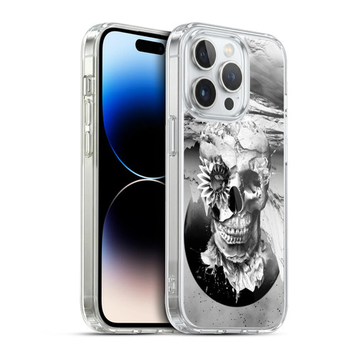 Riza Peker Skulls 6 Black And White 2 Soft Gel Case for Apple iPhone 13 Pro & MagSafe