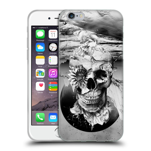 Riza Peker Skulls 6 Black And White 2 Soft Gel Case for Apple iPhone 6 / iPhone 6s